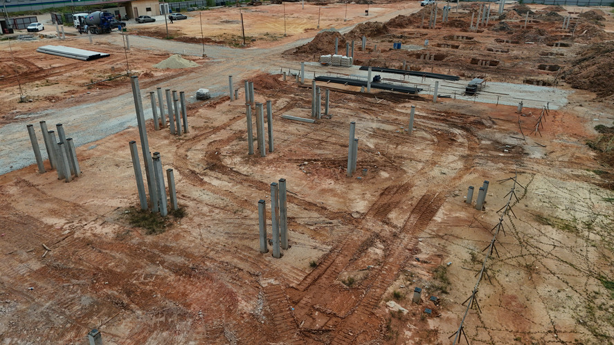 YBK Industrial Park Construction Progress - Piling Works Phase in Jenjarom